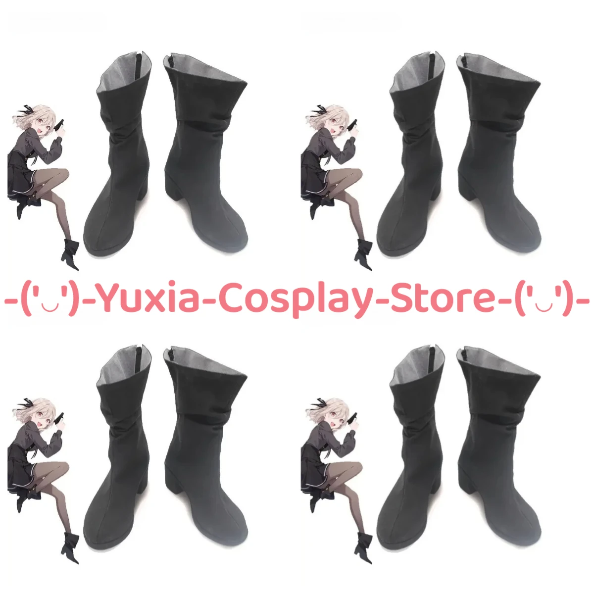 

Yuxiacosplay! Spy Room Lily Hanazono Cosplay Shoes Anime Game Character Prop PU Leather Boots Halloween Carnival Party Costume