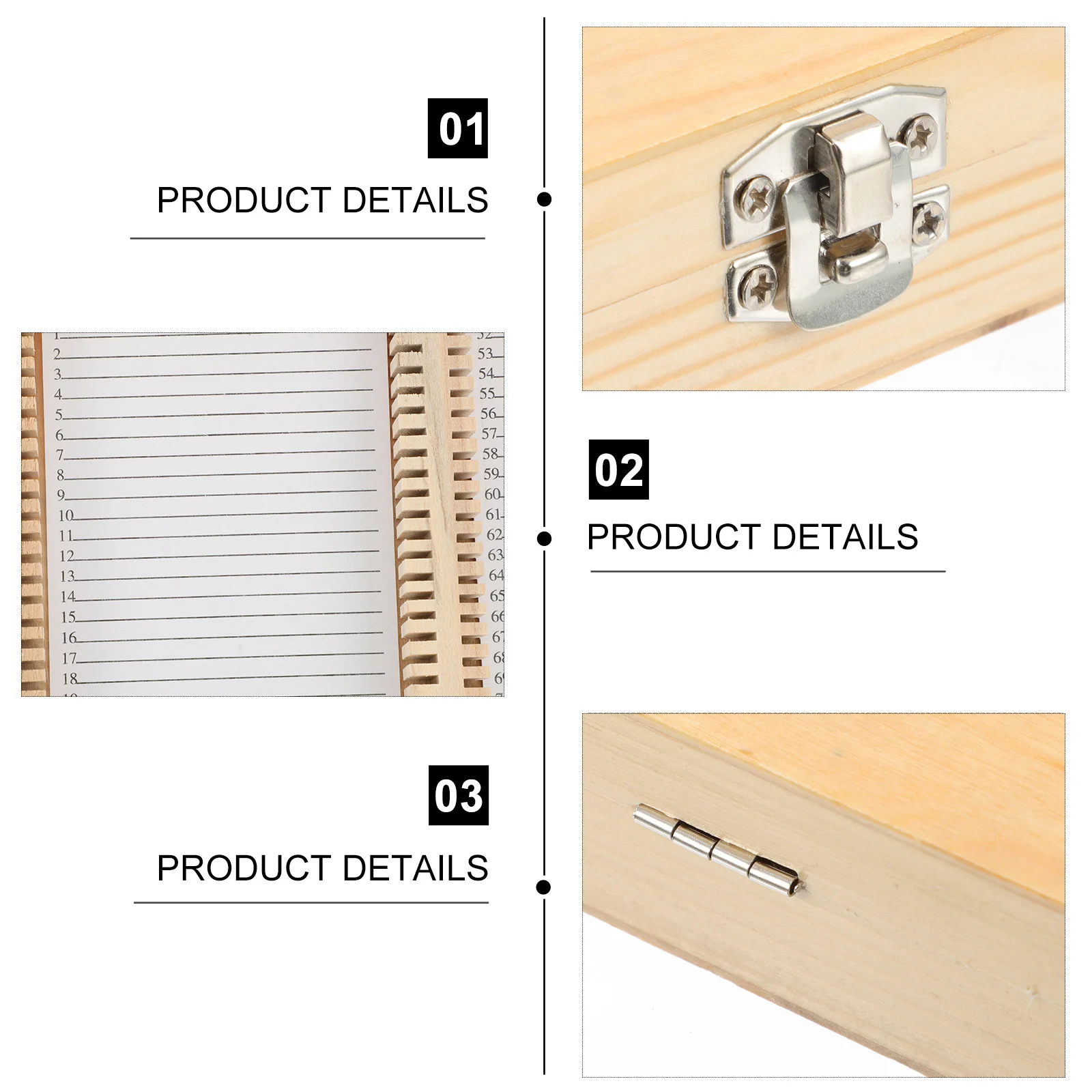 

Wood Microscope Slide Storage Box Numbered Slots Durable Slide Holder Safe Storage for Prepared Specimen Slides