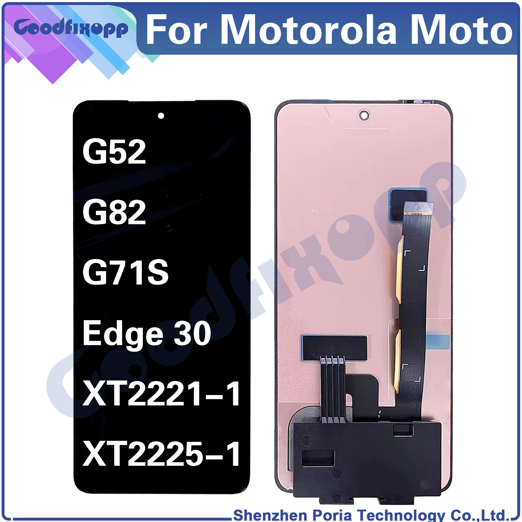 

For Motorola Moto Edge 30 G52 G82 G71S XT2221-1 XT2225-1 LCD Display Touch Screen Digitizer Assembly Repair Parts Replacement