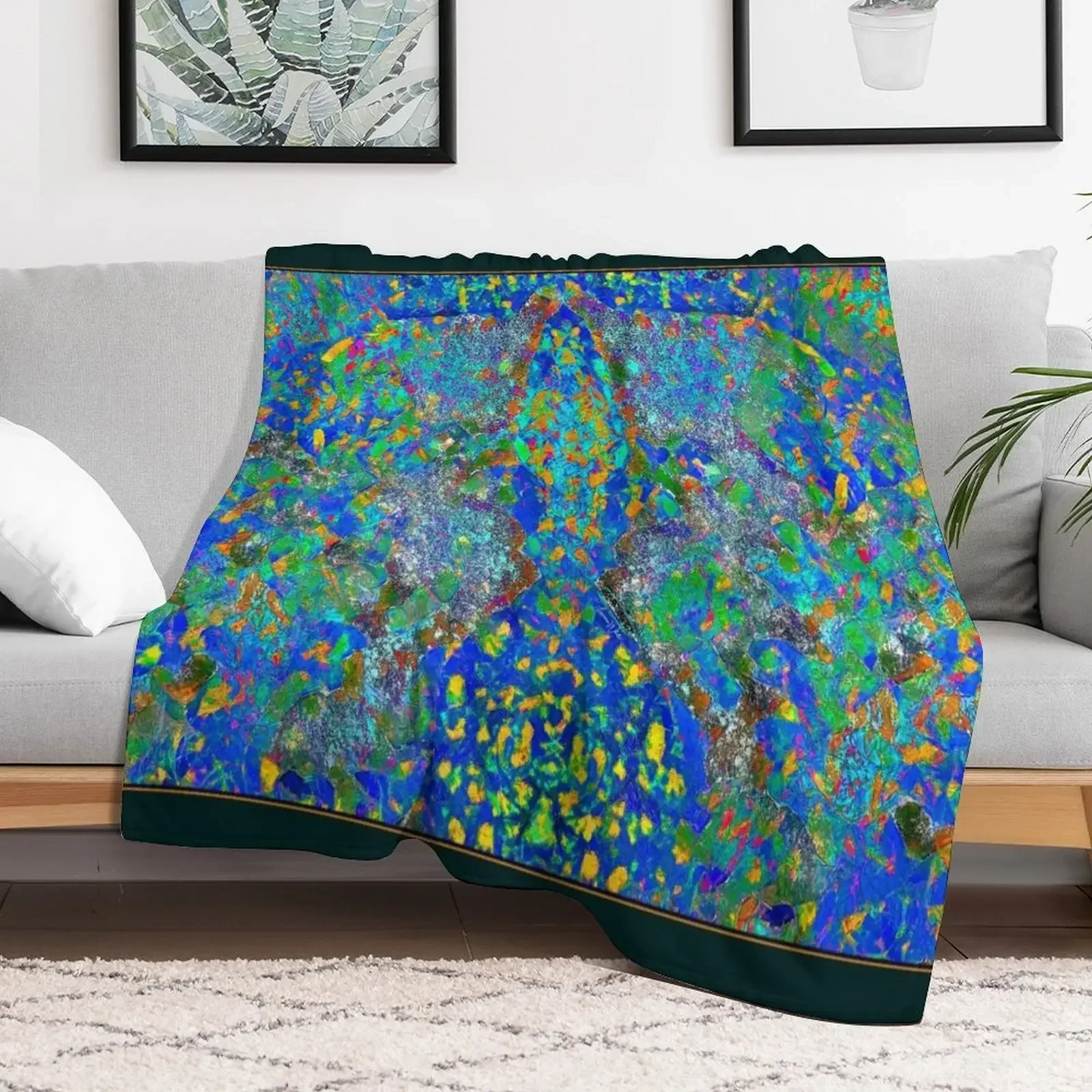 

The Luminous Garden, Abstract Artwork Throw Blanket Beautifuls For Baby Blankets