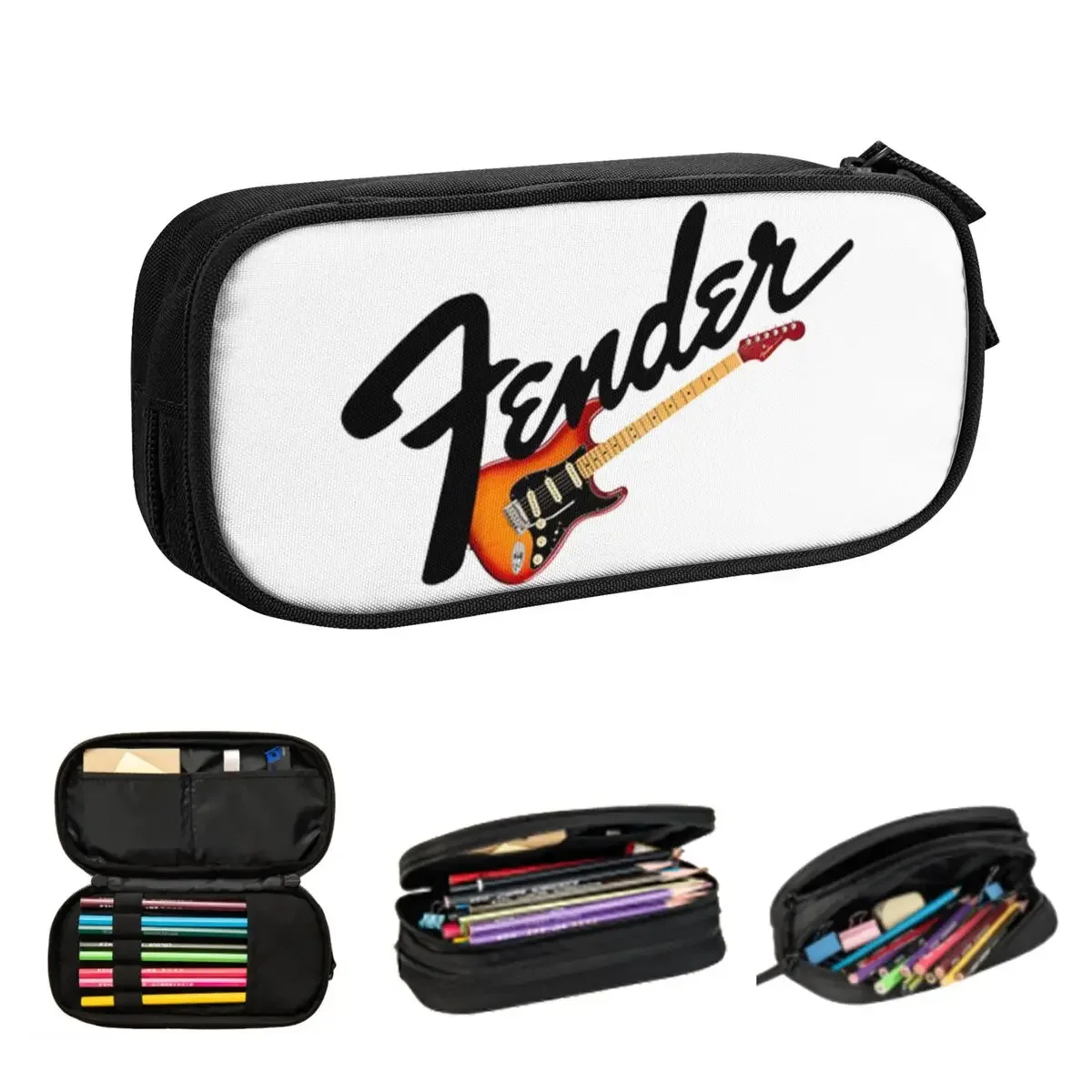 

Fender Strat Classic Pencil Cases Large Storage Pen Bags Pen Box Pencil Pouch For Boys Girls Students Stationery School Office