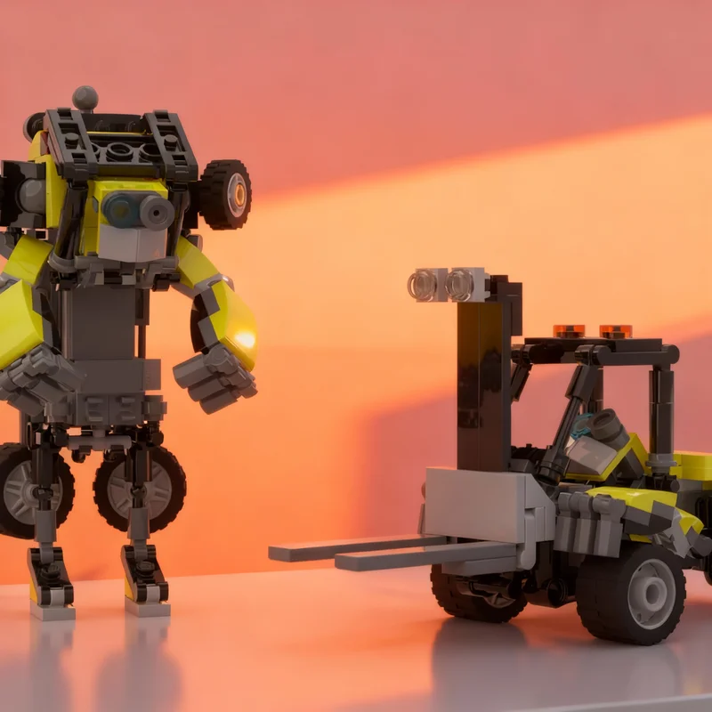 

139pcs MOC Loadlifter Forklift Transformer Icons Model Building Blocks Architecture Idea Christmas Gifts Education Toy Brick