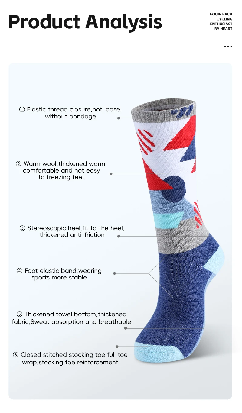 WEST BIKING Thermosocken aus Merinowolle für Jungen und Mädchen, feuchtigkeitsableitend, verdickt, warm, Ski, Wandern, Dämpfung, Kompressions-Sportsocken – Detail 6