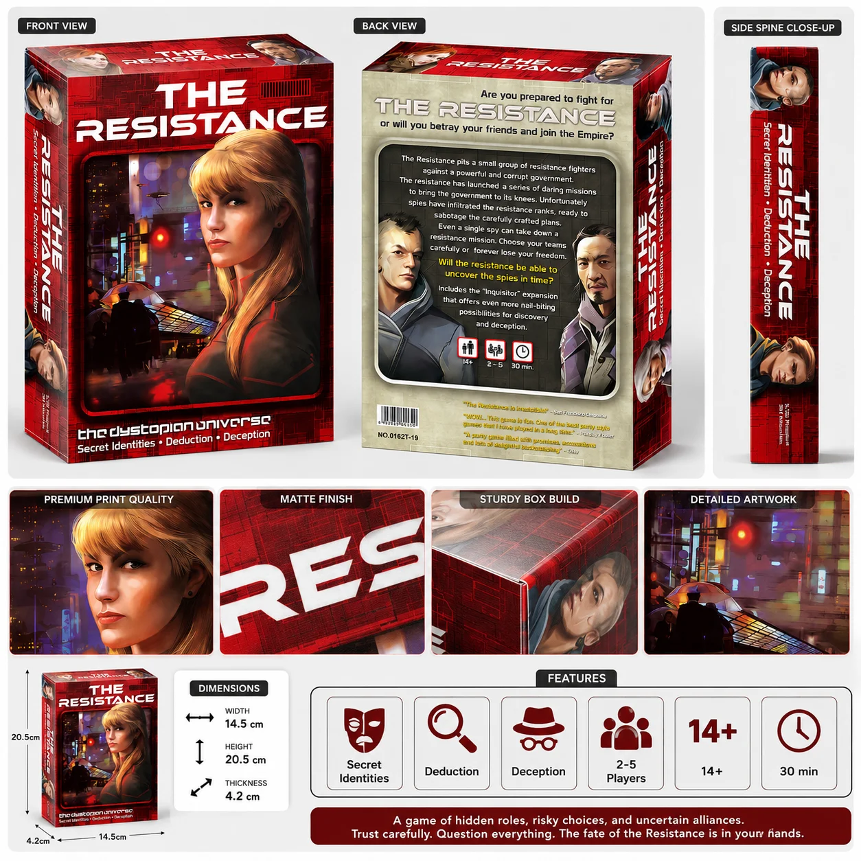 เกมไพ่ The Resistance Dystopia - Board Game Dune บทวิจารณ์และราคา