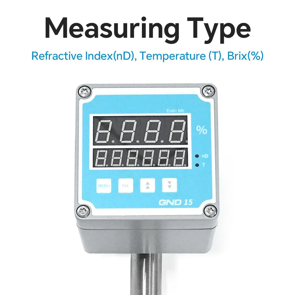 Industrial Brix 0-90% Sanitary Immersion Concentration Monitoring Analyzer In-tank Digital Brix Refractometer