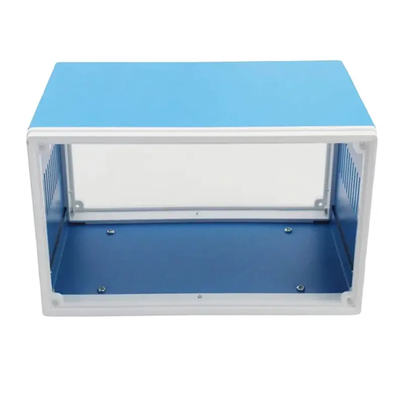 ABLQ 2X Junction Box Blue Metal Project Box DIY Electric Enclosure Case Preventive Case Electrical Box