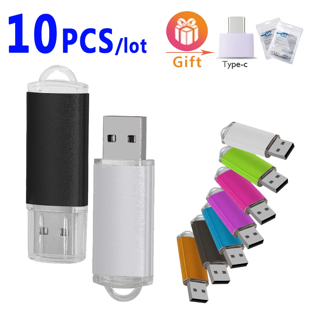 10pcs/lot Free Customer Logo More Colors Flash Drive Pendrive U Disk 16gb/32gb/64gb Flash Drive Pendrive Personal Logo for Gift