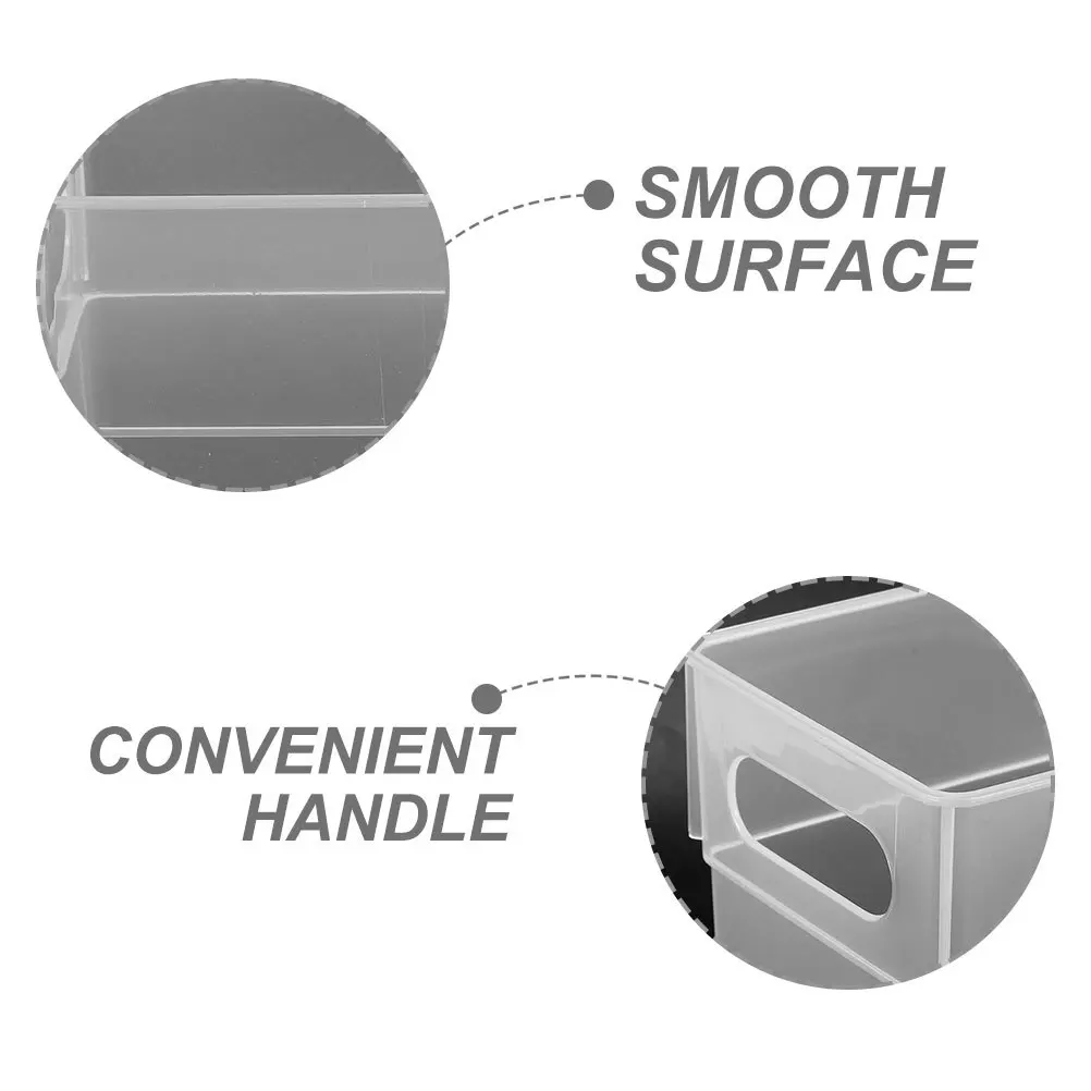 

Clear Plastic Desktop Trash Can Compact Size for Desk Bedroom Bathroom Storage Box Garbage Container Storage Basket