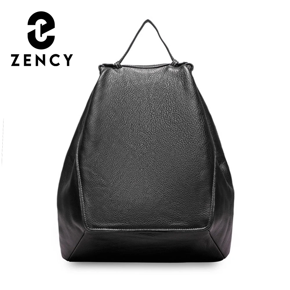 Zency Women 100% zaino in vera pelle borsa di grande capacità per viaggi viaggi d\'affari Campus semplice cartella per zaino per adulti