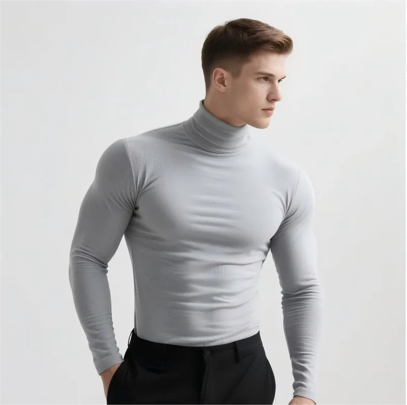 

Мужское осеннее термобелье, топ, теплые зимние колготки, водолазка, рубашка с тонким дном, одинарный тонкий топ