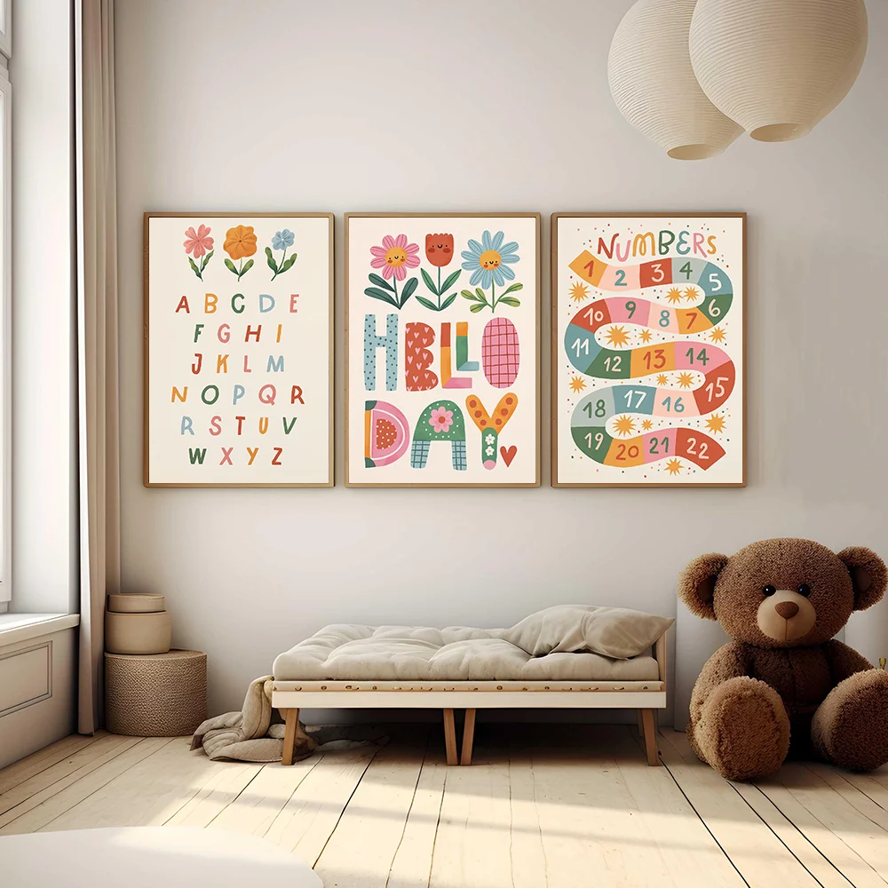 Estampados educativos con alfa - Kids Educational Posters reseña y precio