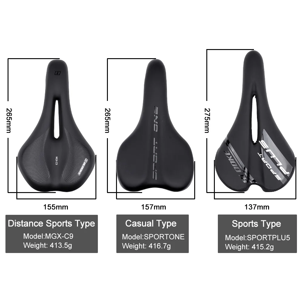 BLOOKE-MTB Bike Saddle, Antistatic Absorber, Comfortable Breathable Seat, Cushion Cover for Exercise, Racing, Road Bike