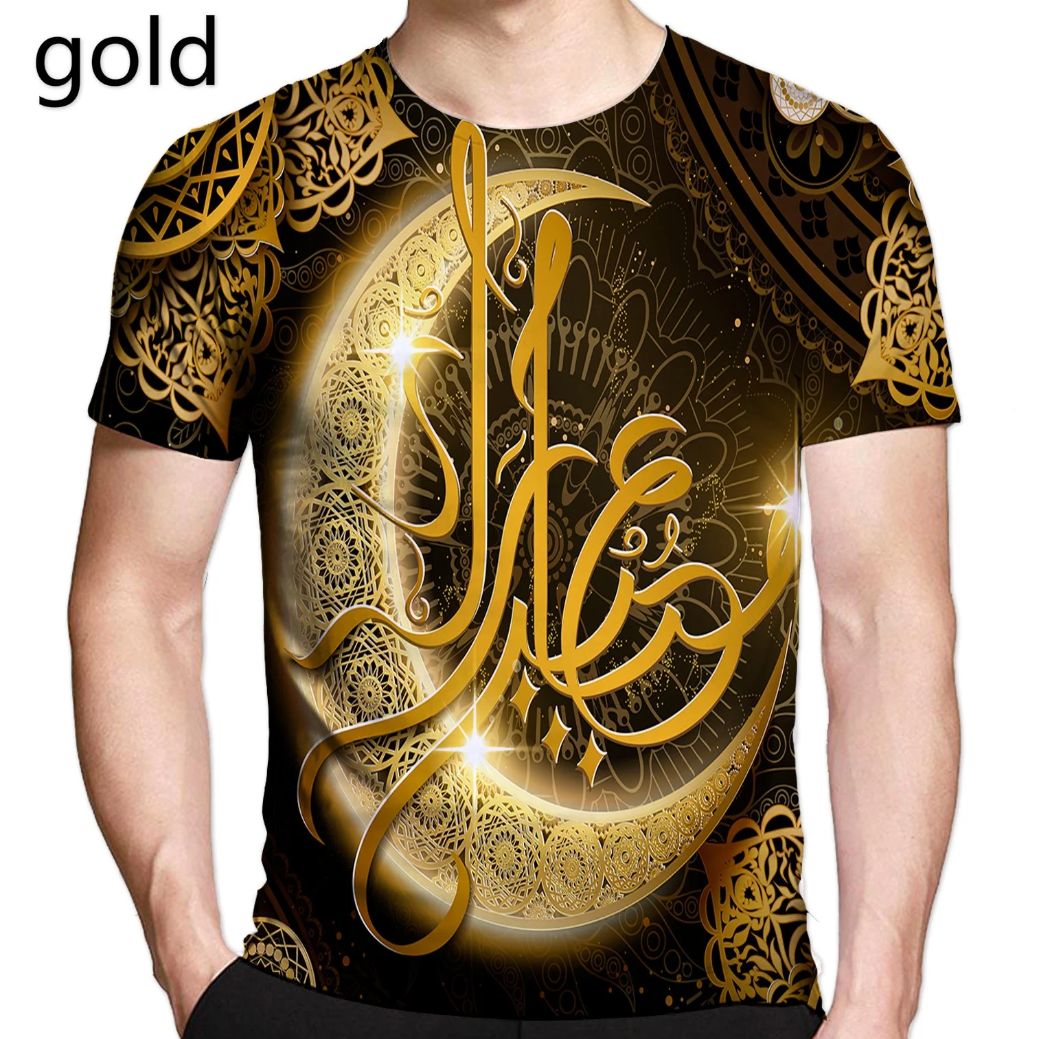 Men Women Fashion Muslim Art Printed 3d T Shirt Short Sleeve Funny Tee Tops