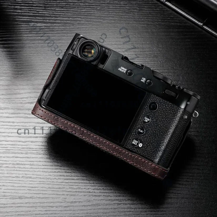 Handmade Genuine Leather Camera Case Bag Cover Half Body For Fujifilm X100VI
