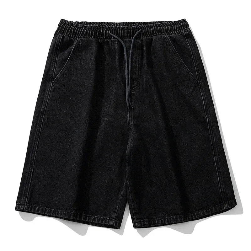 2023 Summer New Fashion Men\'s Retro Denim Shorts Men\'s Simple Loose Shorts All-match Boutique Clothing Simple Style