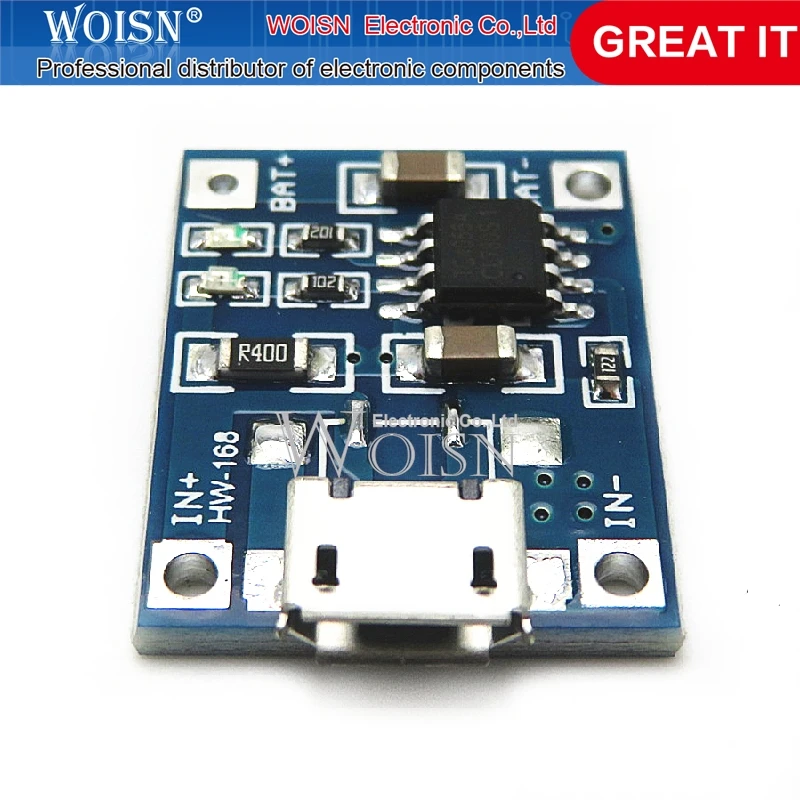 MICRO interface TP4056|18650 lithium battery 3.7v 3.6V 4.2V lithium battery charging board 1A over