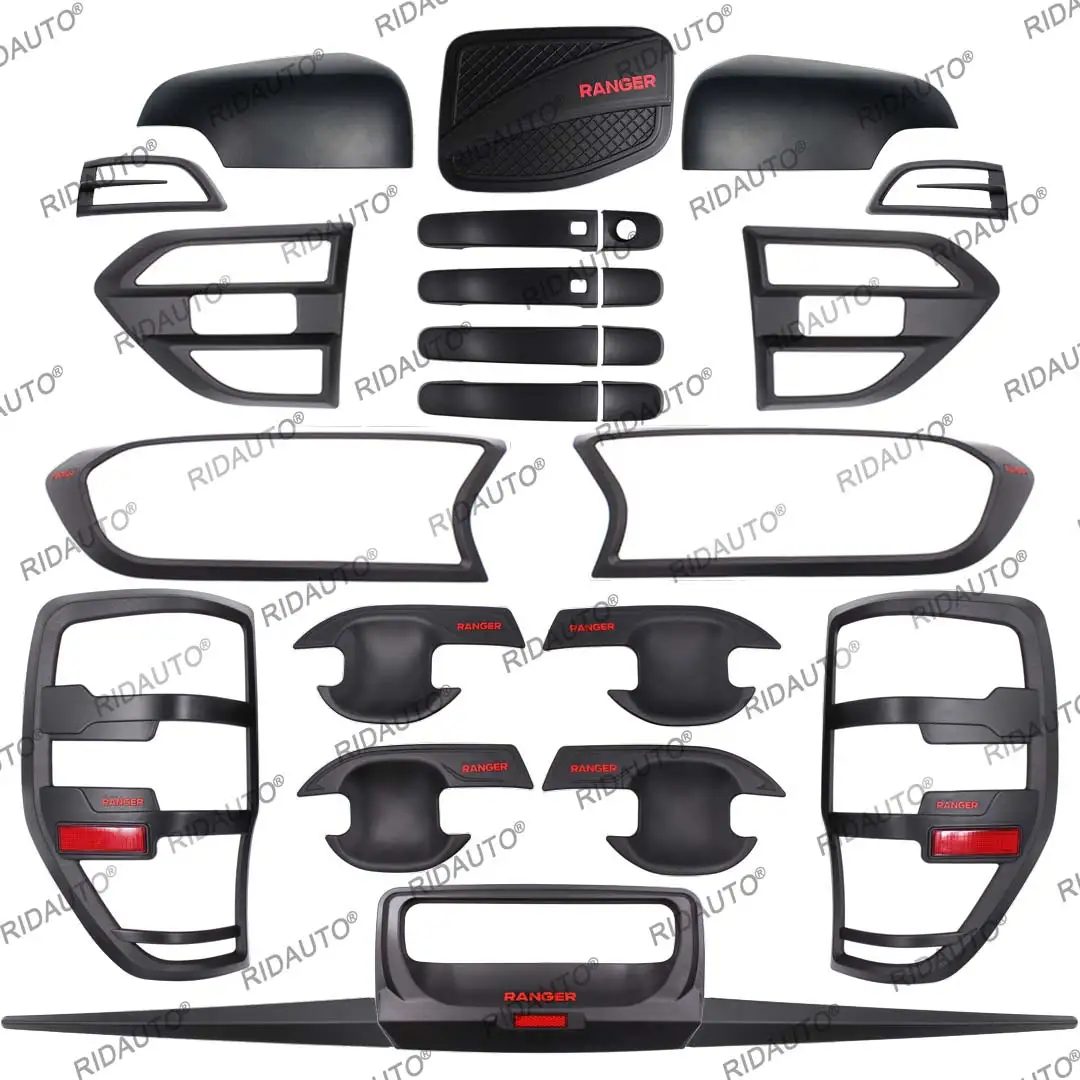 Body Kits Matte Black ABS Plastic Cover Fit For Ford Ranger T8 2019-2021 Auto styling Moulding Accessory Tuning Car Accessories