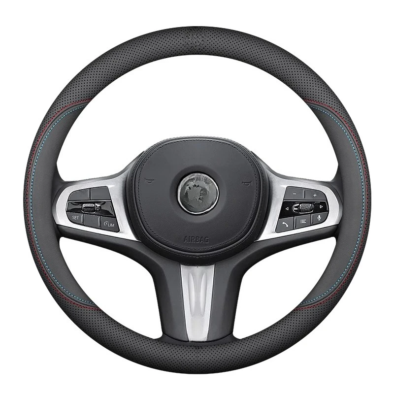 

Suitable for BMW Steering Wheel Cover Leather New 3 Series 5 Series X1X2X3X4X5X6X7 Series 330li 525li Ultra-thin Handle Cover
