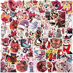 50pcs Hazbin Hotel Cartoon Mobile Phone Case Notebook Water Bottle Waterproof Sticker Decoration Supplies