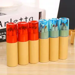 6 Paint Colored Pencils,Pre- Sharpened,HB Core Wooden Colored Pencils With Sharpener For Drawing Art,Sketching,Shading lapis de