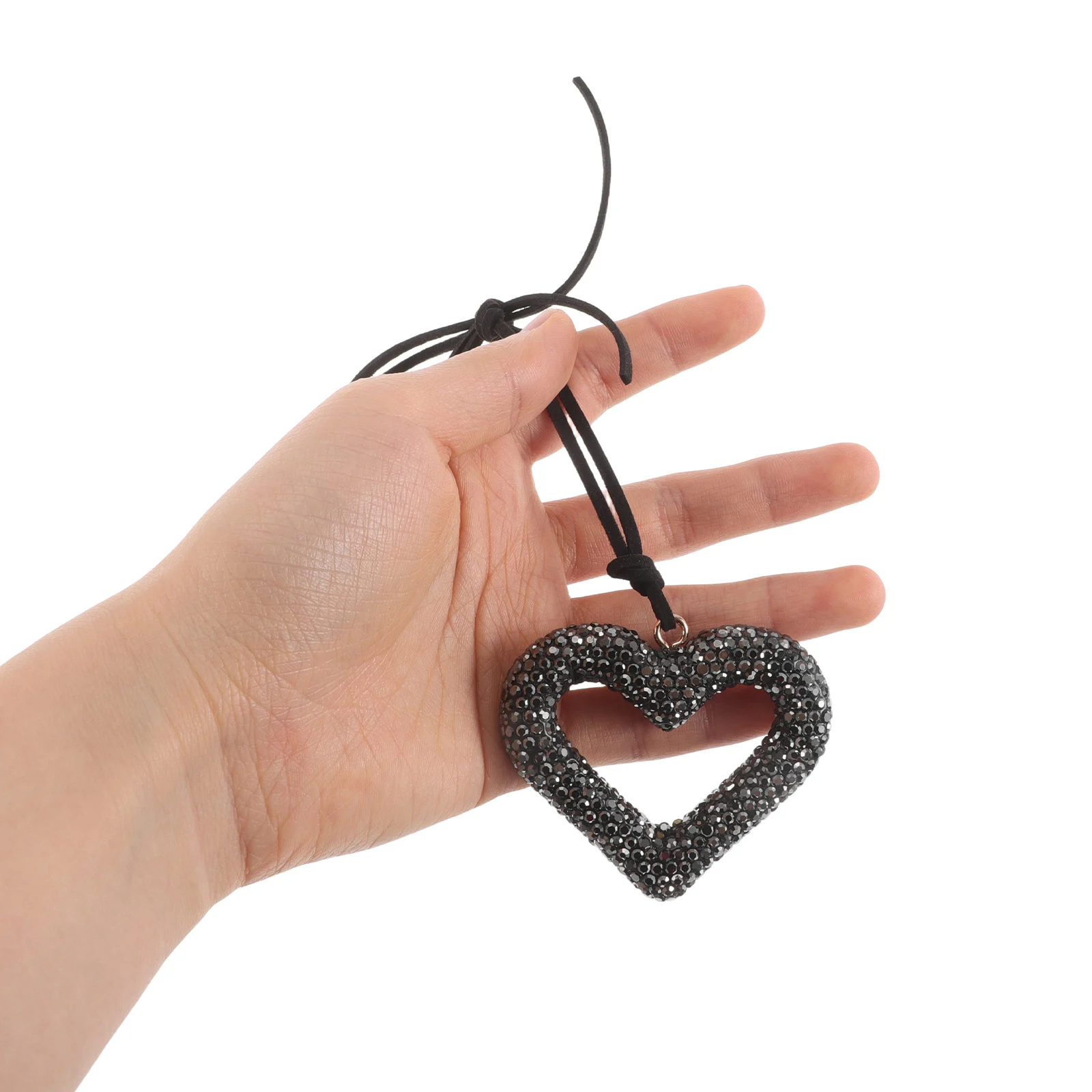 

Car Accessories Decoration for Crystal Heart Glamorous Vehicle Bling Charm Alloy Faceted Auto Accessory