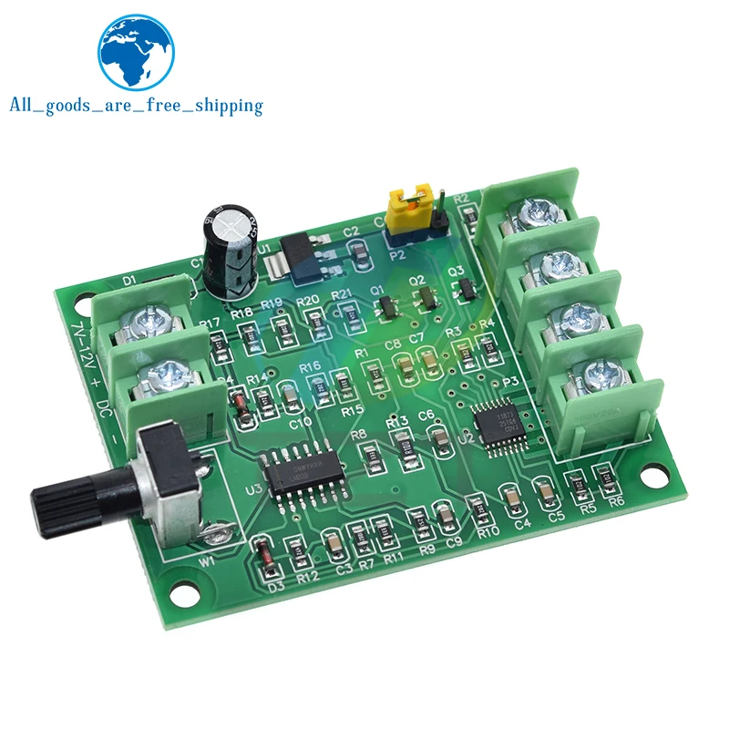 5V 12V Brushless DC Motor Driver Controller Board with Reverse Voltage Over Current Protection for Hard Drive Motor 3/4 Wire