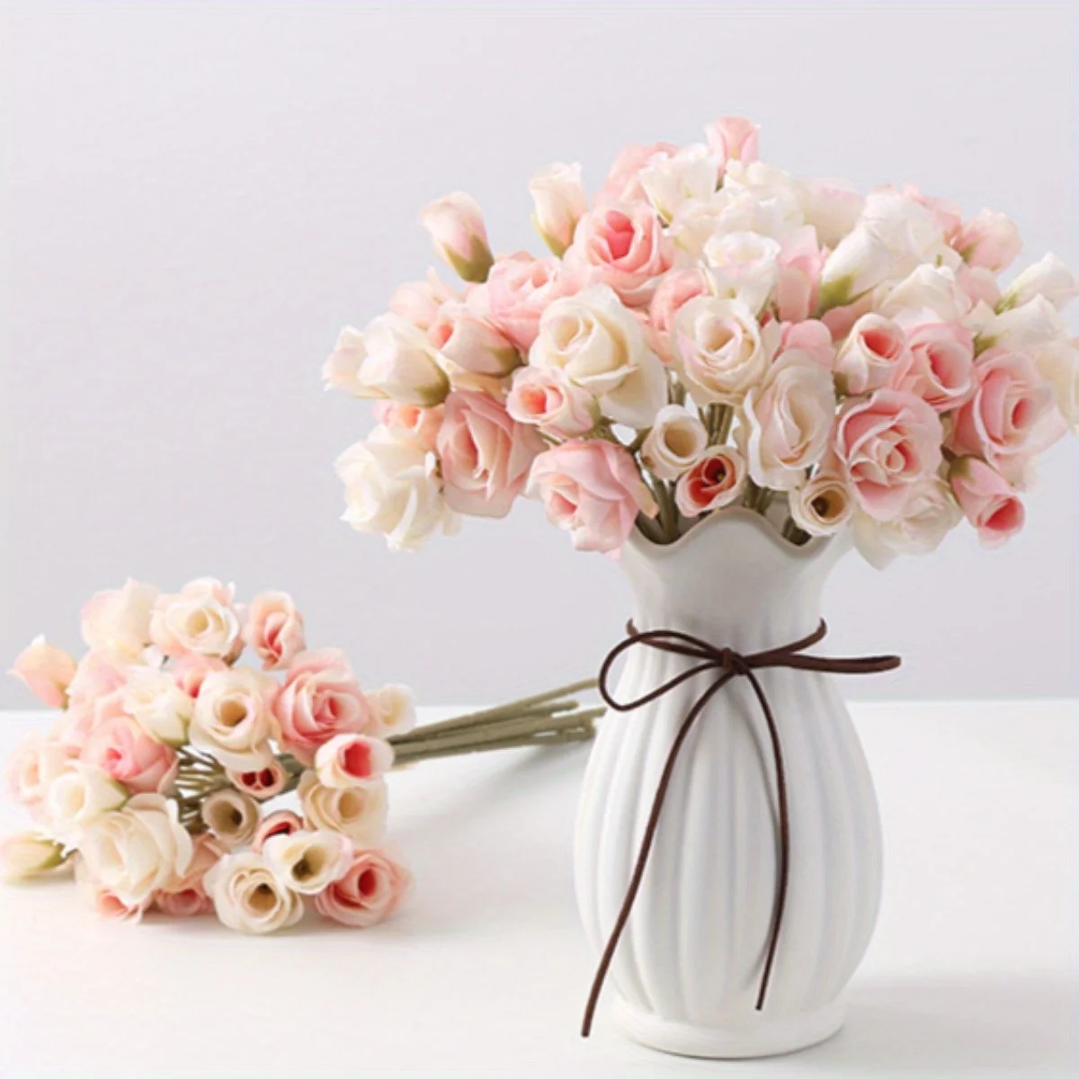 

2 Bundles Artificial Rose Flowers Persian Ranunculus Bouquet, Suitable for Home Wedding Hotel Office Centerpiece Decor,