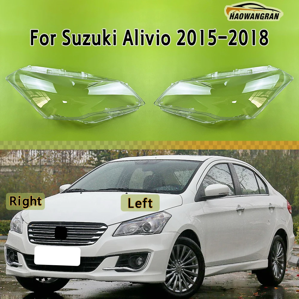 Car Front Headlight Cover Transparent Lampshade Plexiglass Replace Original Lens Shell For Suzuki Alivio 2015 2016 2017 2018