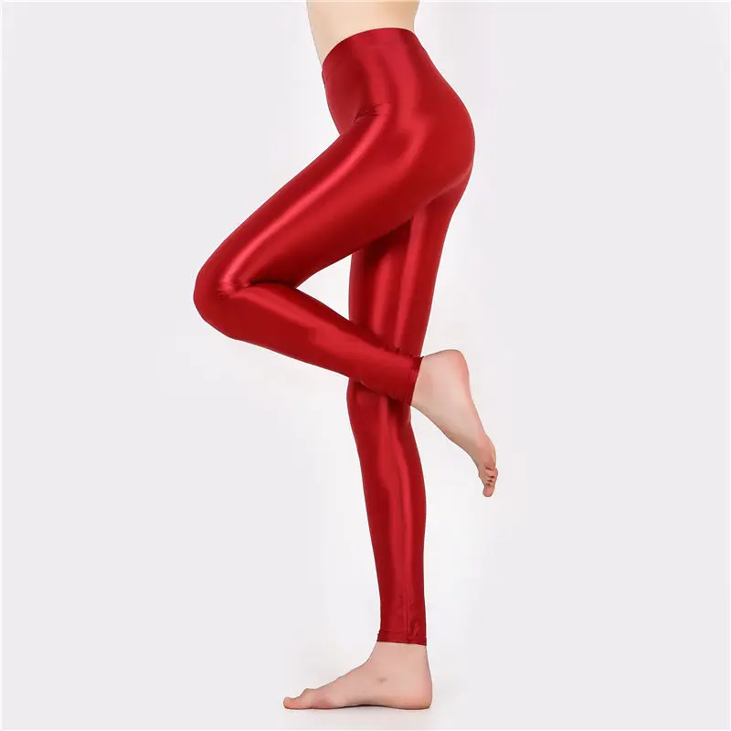 Mallas ajustadas de color caramelo para mujer, pantalones de neón de alta elasticidad, ropa para niña, novedad