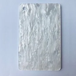 흰색 대리석 패턴 100% 버진 소재 친화적 주조 아크릴 시트, 3mm 두께 진주 아크릴, 공예 보석 제작용