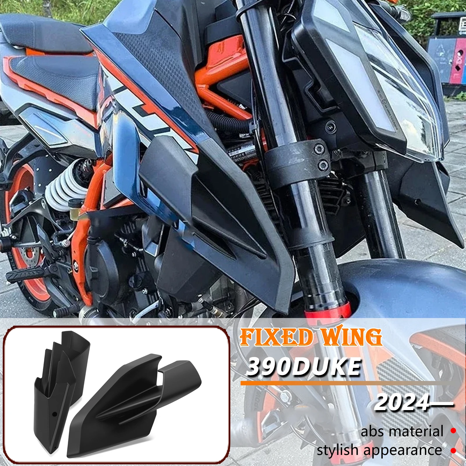 

Для 390Duke 390 DUKE 2024 2025 боковой спойлер для мотоцикла с фиксированным крылом, обтекатель, новые аксессуары для мотоциклов