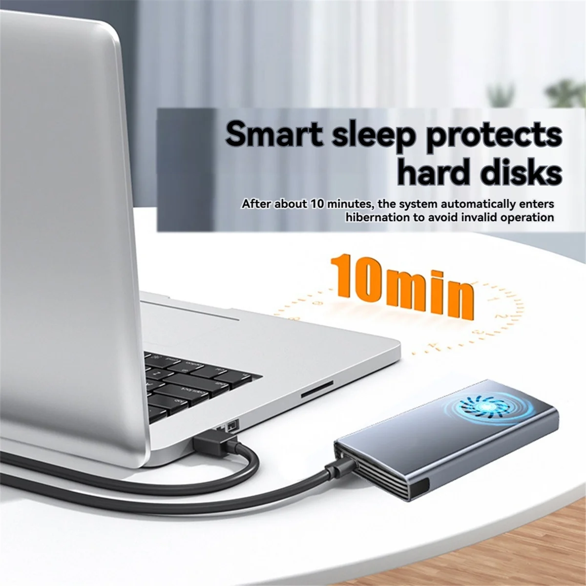 Корпус SSD A49T, 20 Гбит/с, M.2 с охлаждающим вентилятором, высокоскоростной внешний жесткий диск с двумя протоколами USB-C 3.1, для 2242 2260 2280