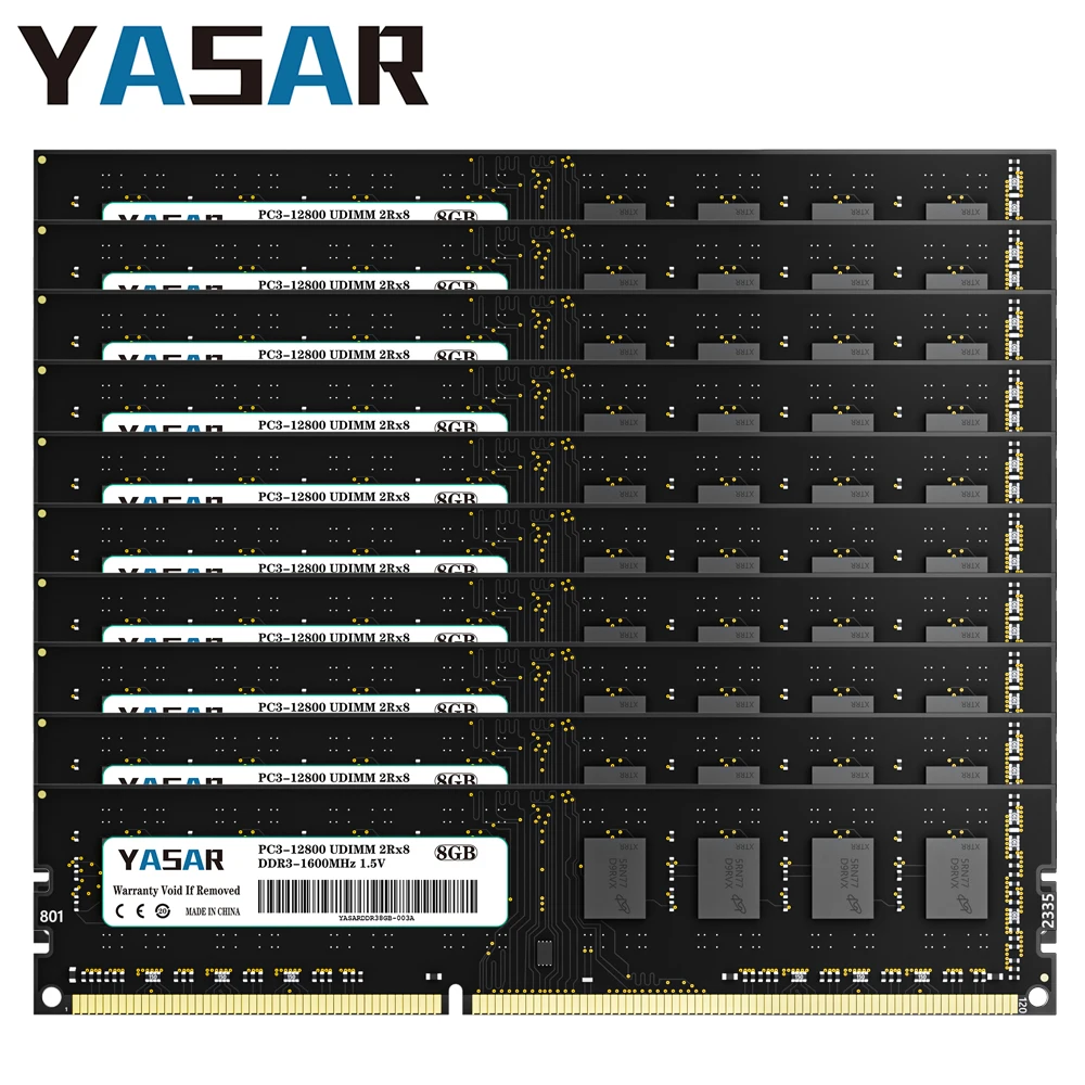 

10PCS DDR3 Ram 8GB 4GB Desktop Memoria 10661333 1600 1866 Mhz PC3-8500 PC3-10600 PC3-12800 240Pin 1.5V DDR3 UDIMM Memory RAM