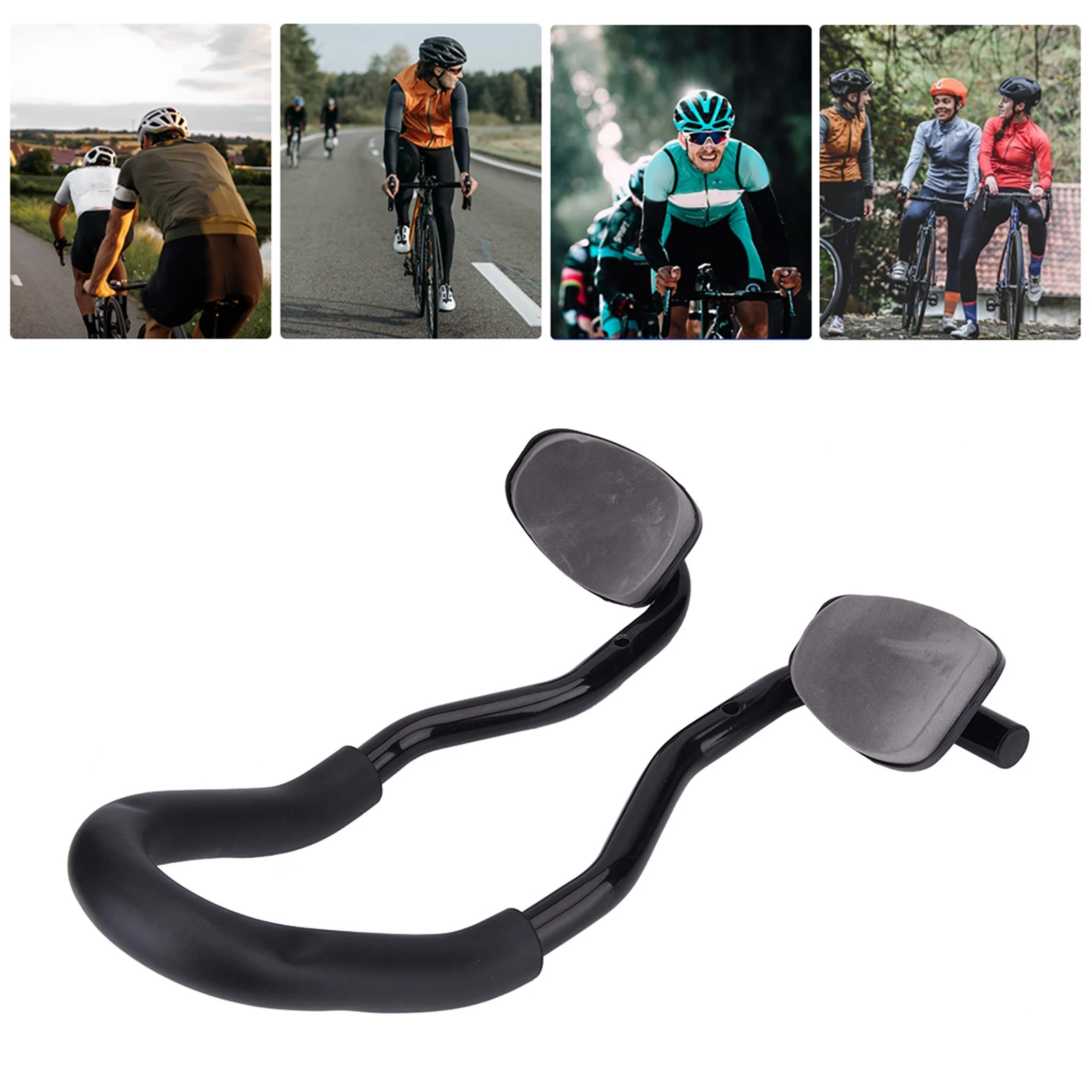 Road Bike Rest Handlebar Stable Aluminum Alloy Rest Handlebar with Sponge Cushion For MTB Road Bike Bike Rest Handlebar