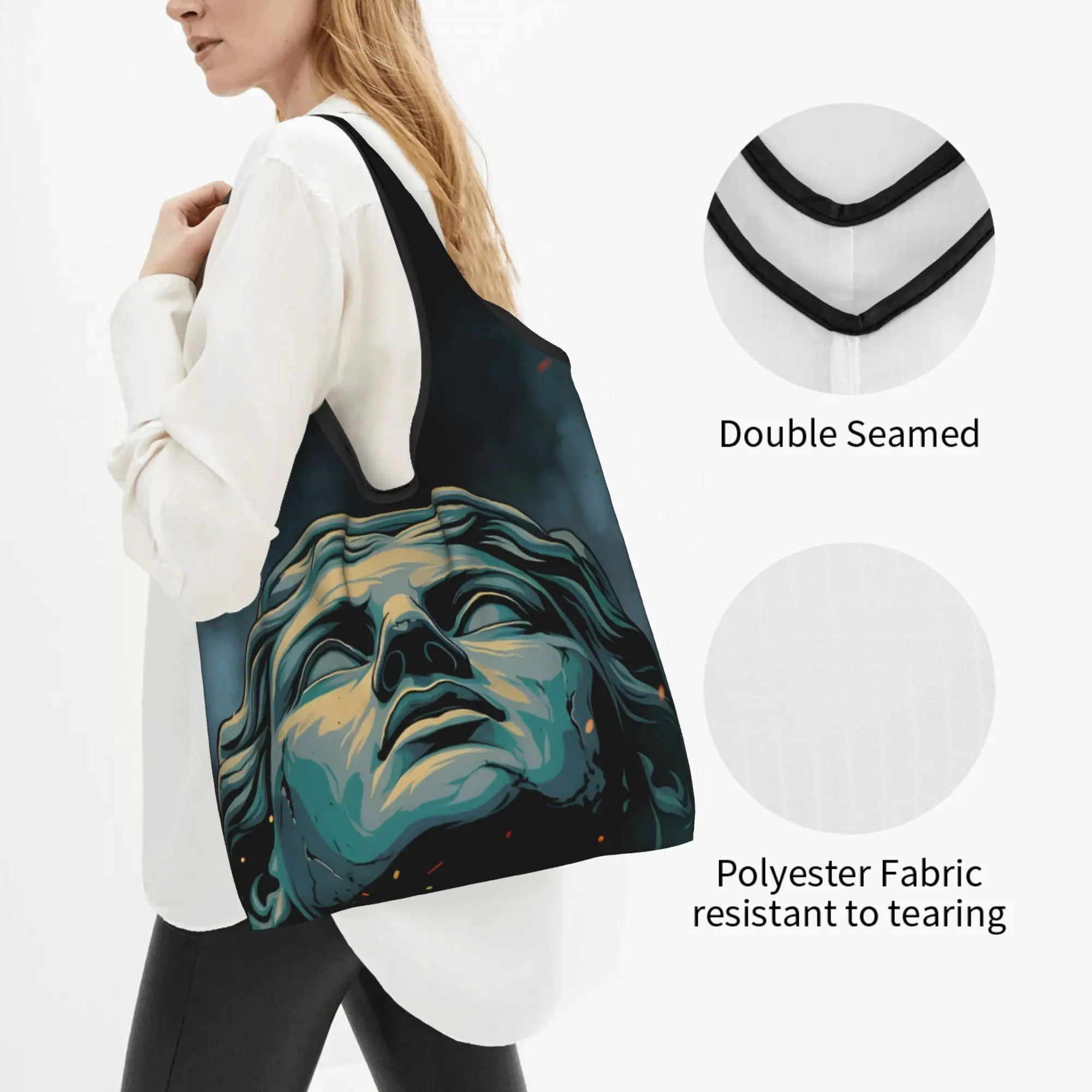 Custom O-Odysseyes Hot Comic Shopping Bag Women Portable Big Capacity Groceries Fantasy  Shopper Tote Bags