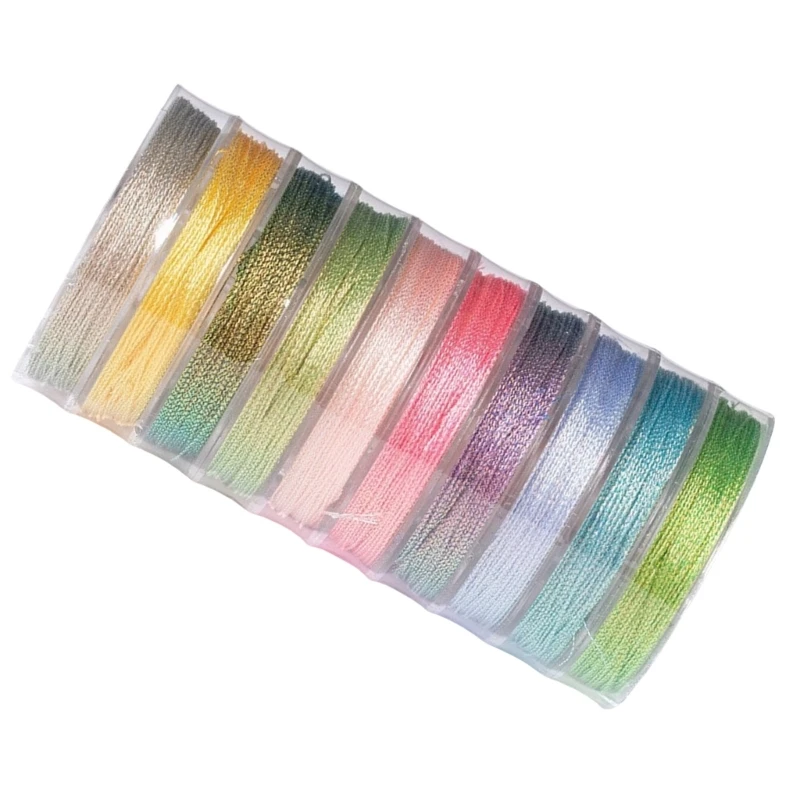 Stylish and Glitter with Sturdy Weaving Yards of Jewelry Braided Thread Fashion Accessory for Creative Crafters