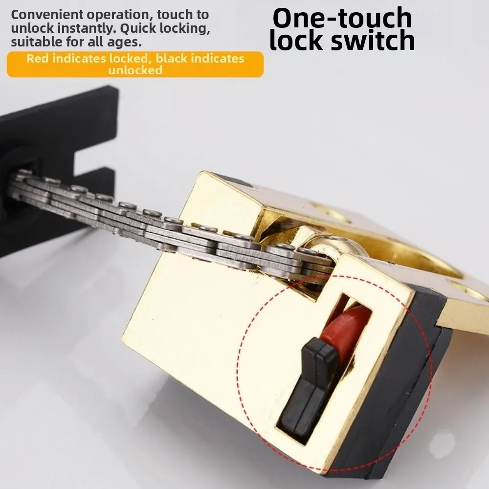 

Anti-theft Door Chain Lock Aluminum Alloy Retractable Chain Hidden Safety Chain Easy Installation with Screws Security Door Lock