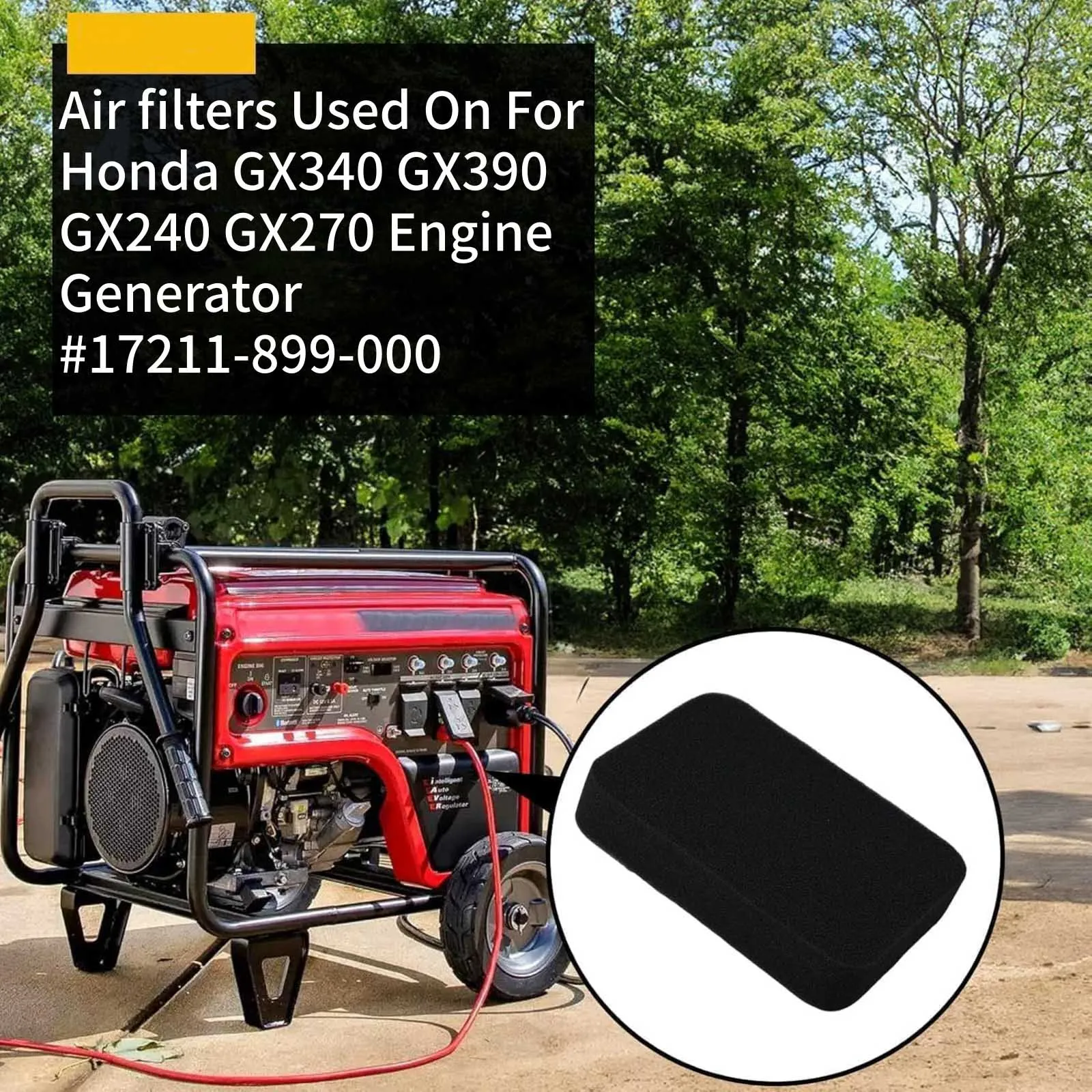3pcs Sponge Air Filter Replacement for Honda GX240 GX270 GX340 GX390 Engine EB Series Generator 17211-899-000 30-963 12801