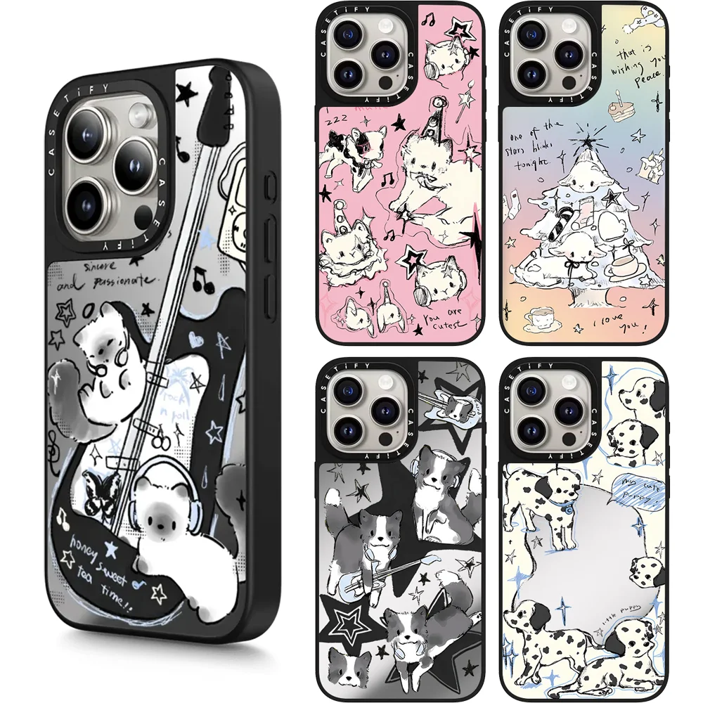 Funda CASETiFY Serie La-La-Zoo Kitty Art para iPhone 17 16 15 14 13 Pro Max Air Plus, Magnética y Protectora