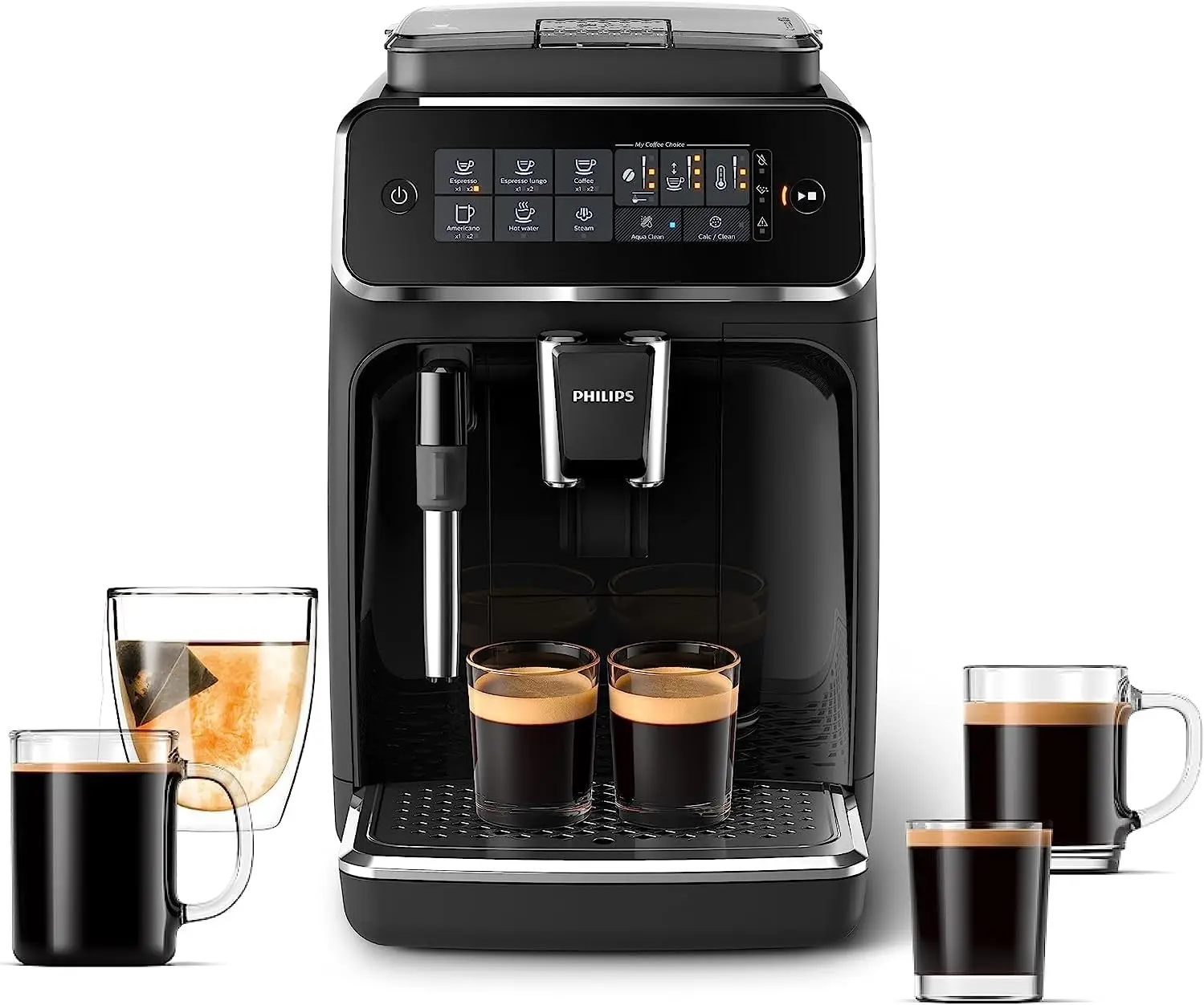 Série de máquinas expresso totalmente automático, leite clássico, 4 Coffee Touch Display variável, moedor 100% cerâmico