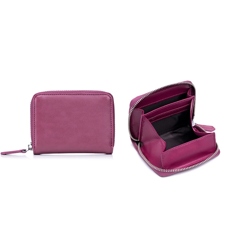 Women PULeather Purses Female Cowhide Wallets Lady Small Coin Pocket Rfid Card Holder Mini Money Bag Portable Clutch