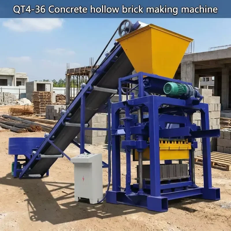QT4-36 Semi-automatic Cement Brick Making Machine Concrete Hollow Block Making Machine Paving Brick Machine