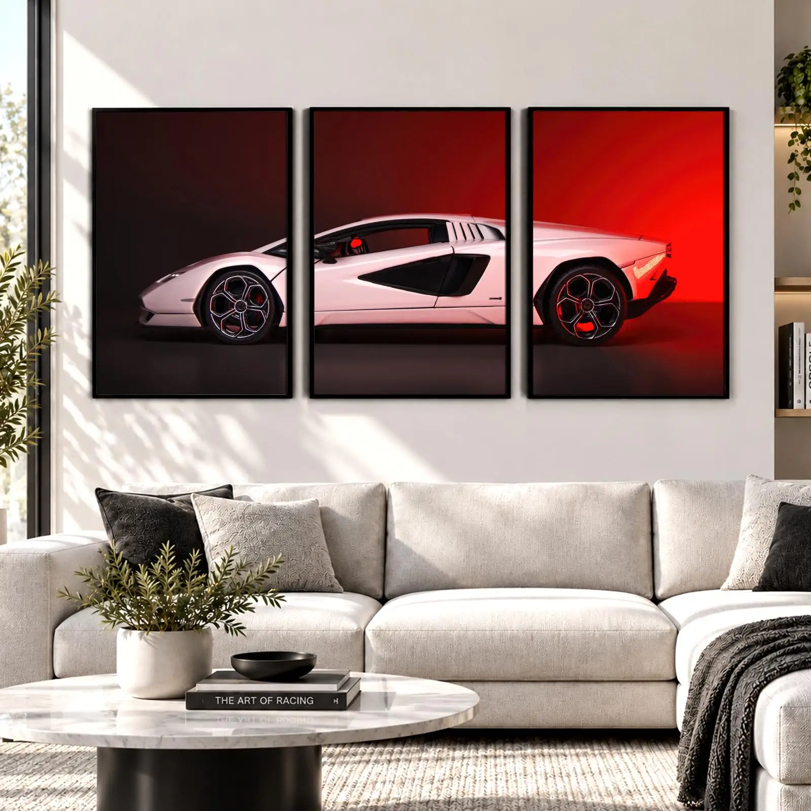 Countach Profile Painting Calligraphy Wall Art Canvas Poster Collection Prints for Bedroom Living Room Home Decoration Gift