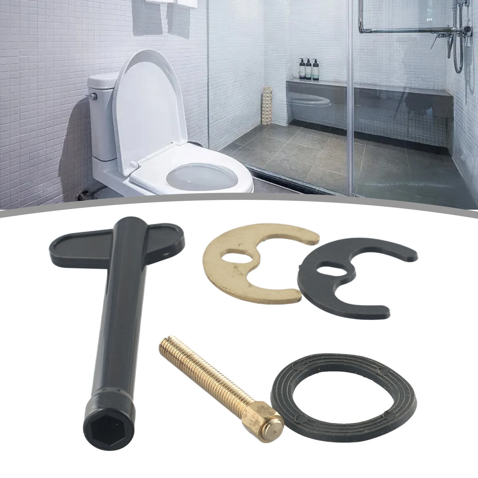 Tap Faucet Fixação Fitting Kit, Bolt Washer Wrench Plate, Ferramenta de bacia de cozinha, Chave plástica hexagonal para reparar torneiras