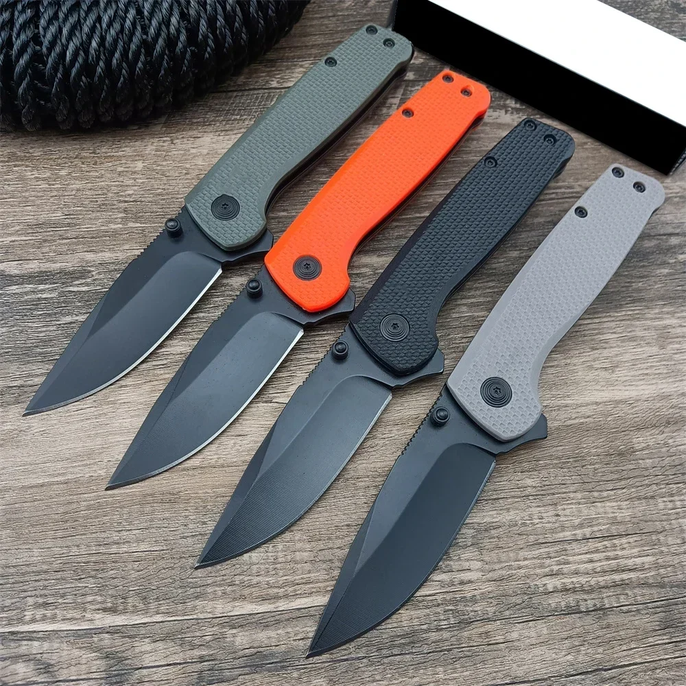 Outdoor Pocket Knife D2 Blade 4 Color Nylon Fiber Handle Flipper Knife Camping Hunting Tactical EDC Tools