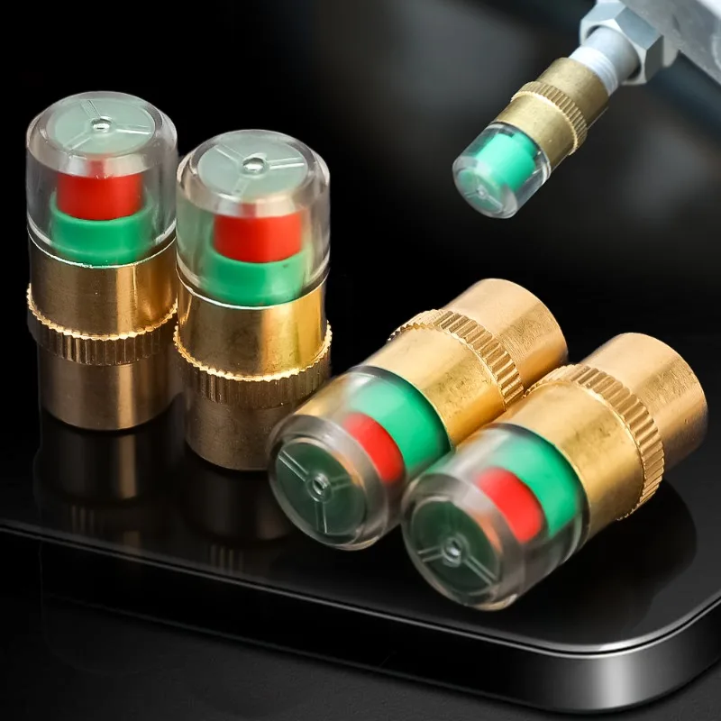 Car Tire Pressure Monitor Sensors Tire Air Alert Cap Cars Trucks Air Pressure Gauge Alert Monitoring Tire Valve Accessories