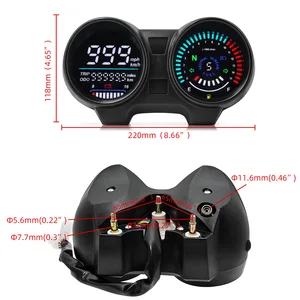 Universelle digitale Messplatte für Motorrad, LCD -Tachometer, Drehzahlmesser, wasserdichtes Instrumentencluster -Indikator für Suzuki GN125 Instrumentencluster 10 Hauptverkaufsgremium GN 125 Suzuki - №6