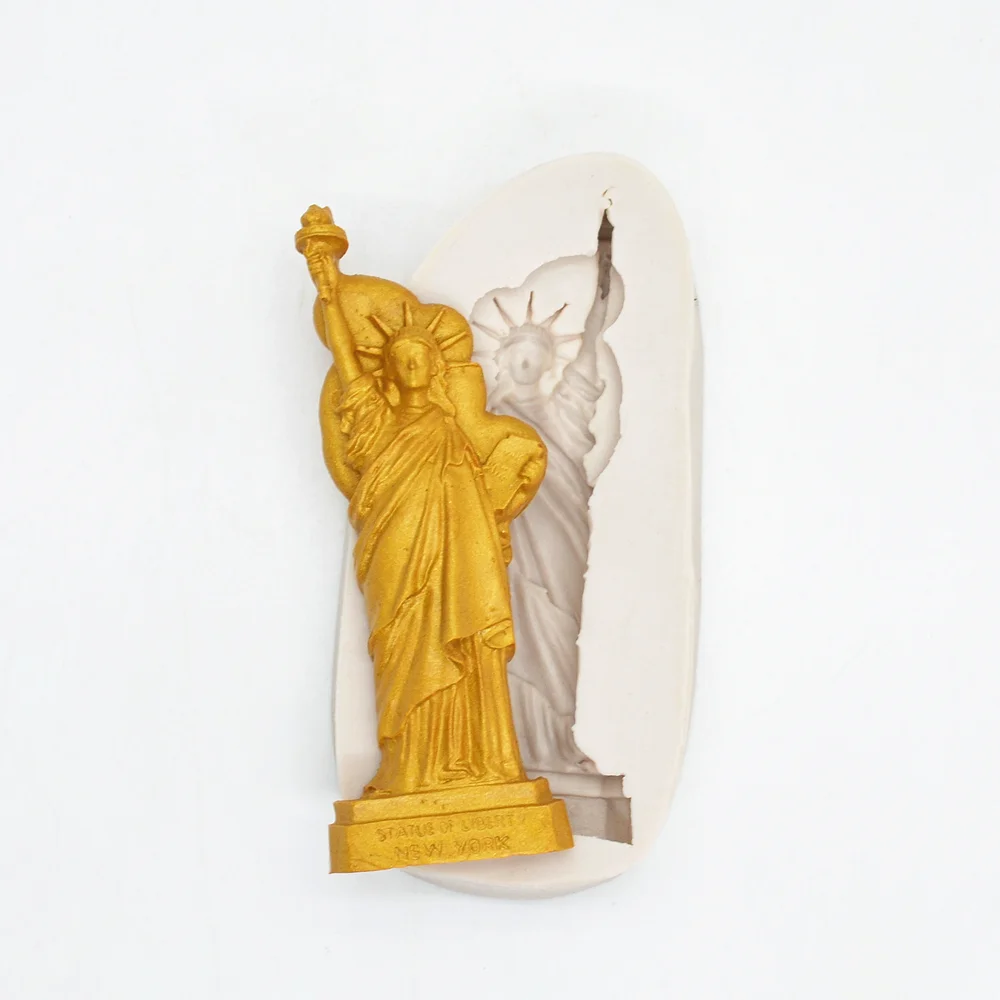 Silicone Mold Statue of Liberty For DIY Cake Chocolate Dessert  Fondant Moulds Baking Decoration Tool Resin Appliance