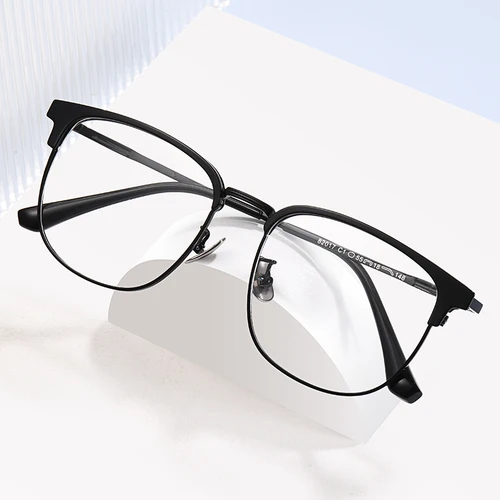 Imagen 2 del producto Gmei-gafas ópticas de moda para mujer, montura redonda de aleación TR90, montura clásica de borde completo, 82017