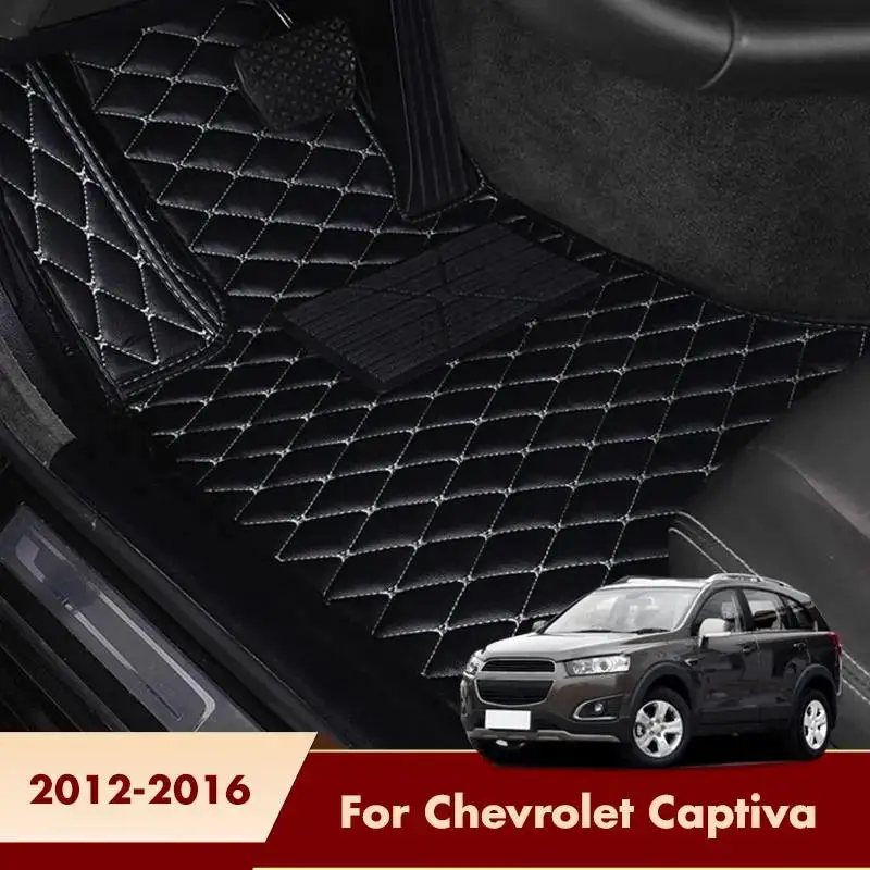 

Car Floor Mat For Chevrolet Captiva(7 Seater)2012 2013 2014 2015 2016 2017 Leather Carpet Auto Interior Accessories